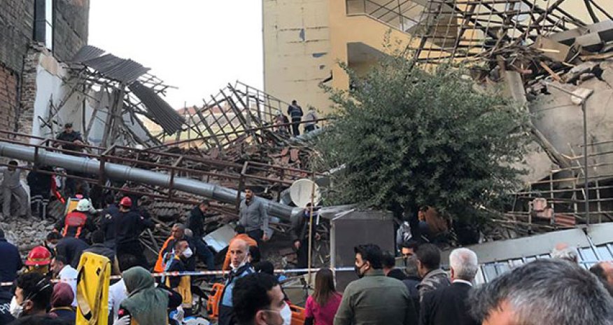 Türkiyədə bina uçdu, dağıntılar altında qalanlar var - Canlı+Yenilənir