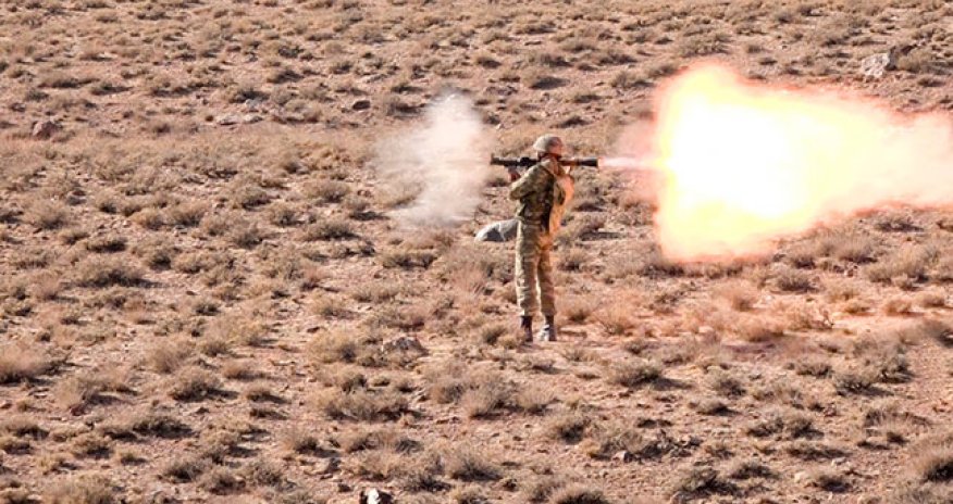 Ordumuz Naxçıvanda döyüş atışlı taktiki təlimlər keçirdi - Fotolar
