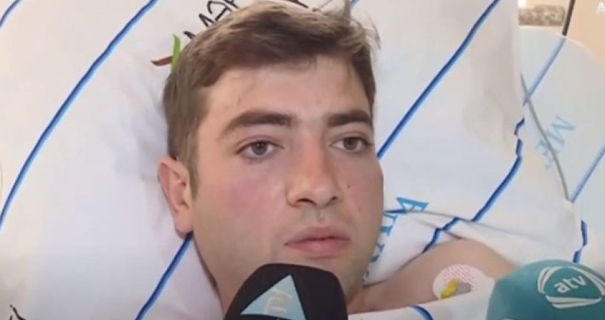 Ermənilərin atəşi nəticəsində yaralanan şirkət əməkdaşı danışdı - Video