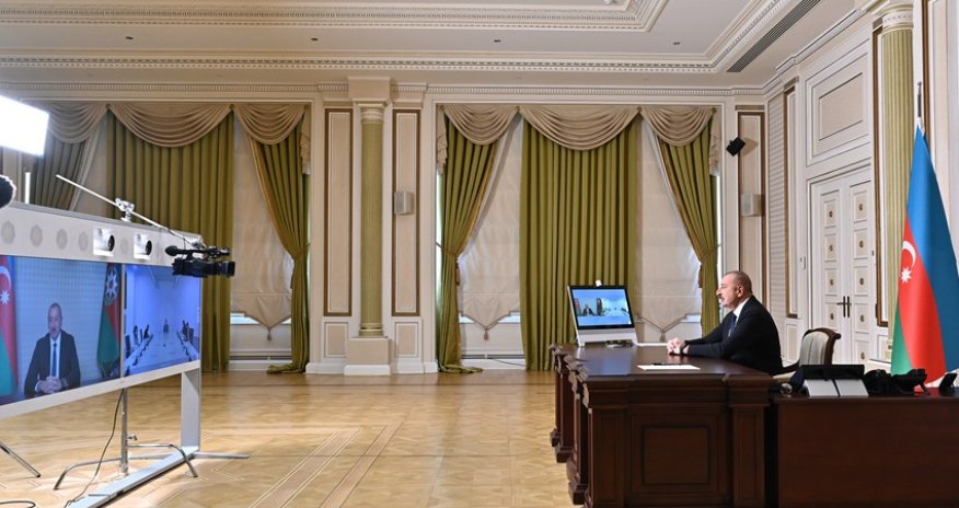 Prezident  Monteneqro parlamentinin sədri ilə  videoformatda görüşdü