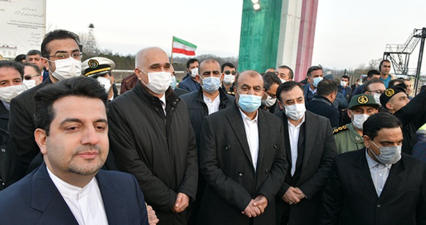 Astaraçay üzərində körpünün təməlqoyma mərasimi keçirildi - Fotolar