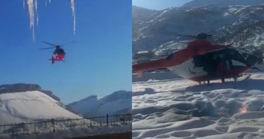 Ocaq qalayaraq təcili tibbi yardım helikopterinə ünvanı tapmaqda kömək etdilər - VİDEO