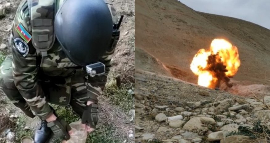 Bakıda tapılan əl qumbarası zərərsizləşdirildi - VİDEO