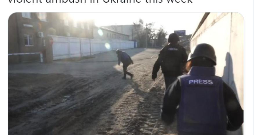 Sky News jurnalistləri Kiyev yaxınlığında atəş altına düşüb