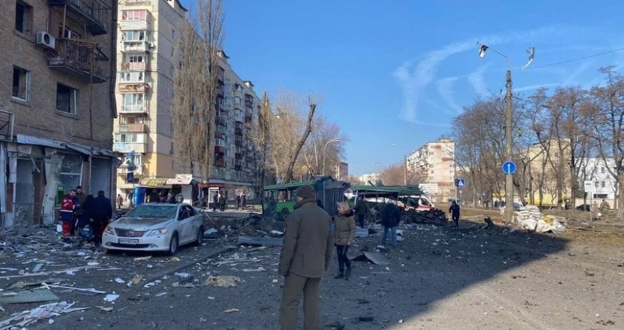 Kiyevi raket atəşinə tutulub, ölən və yaralananlar var