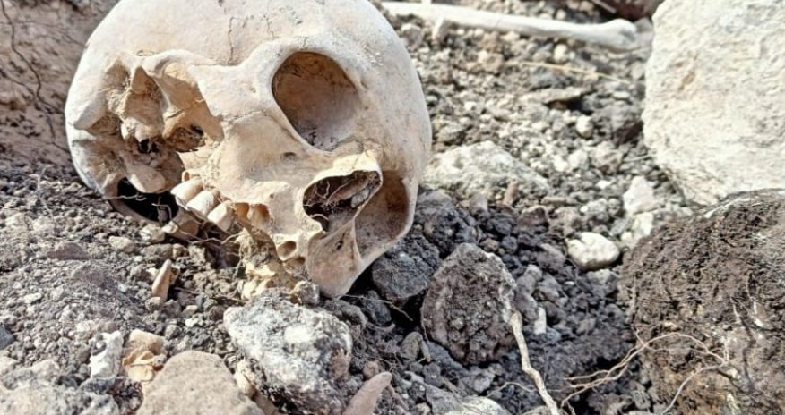 Remains of corpses, unearthed in Farrukh, exhumed