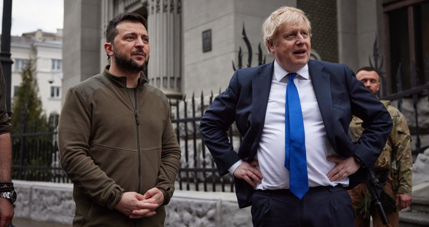 Boris Conson Zelenski ilə Kiyevdə  - FOTO