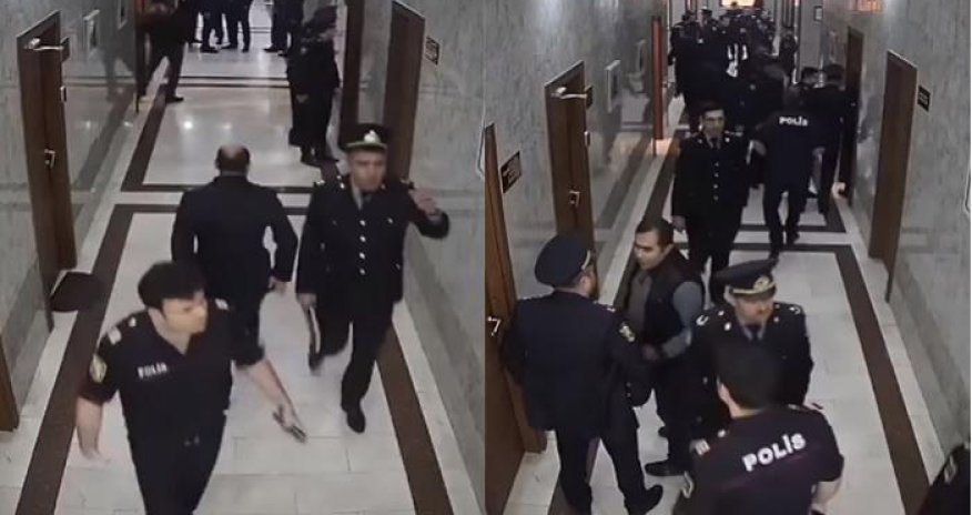 Qapalı məkanda polislər niyə tibbi maska taxmayıb? - VİDEO