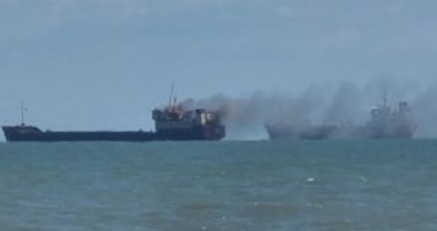 Azovda azərbaycanlıların da olduğu gəmidəki yanğın söndürüldü - Yenilənib