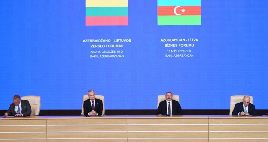 Azərbaycan-Litva sənədlərinin imzalanması mərasimi olub
