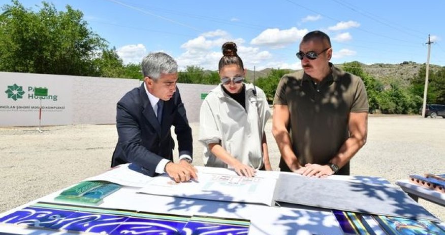 Prezident İlham Əliyev və Mehriban Əliyevaya Zəngilanın Baş planı təqdim olunub