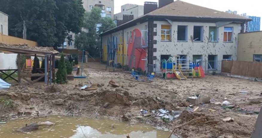 Ruslar uşaq bağçasına raket atdılar