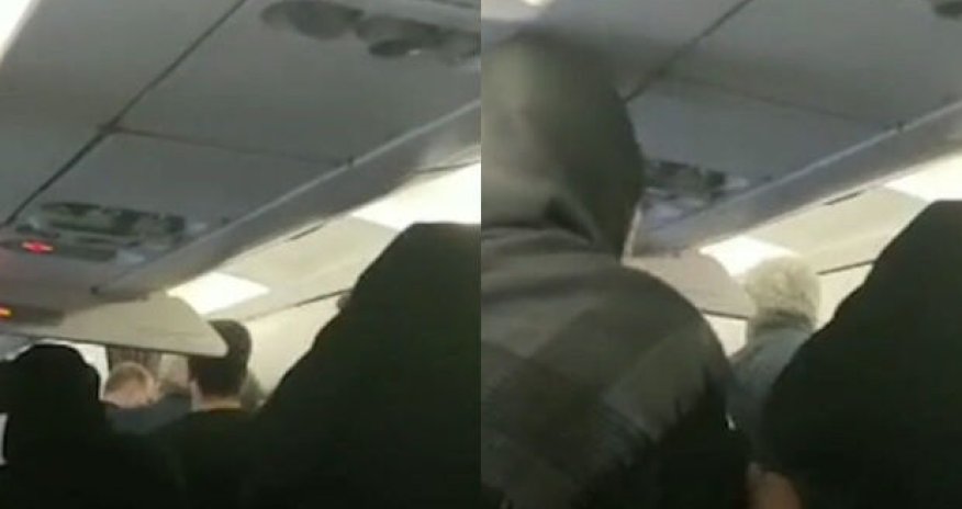 İranda təyyarədə stüard sərnişini döydü- VİDEO