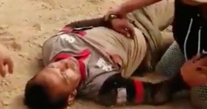 Oyunda qırmızı kart göstərən hakimi uçurumdan atdılar