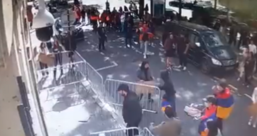 Ermənilər Azərbaycanın Fransadakı səfirliyinə basqın ediblər - VİDEO