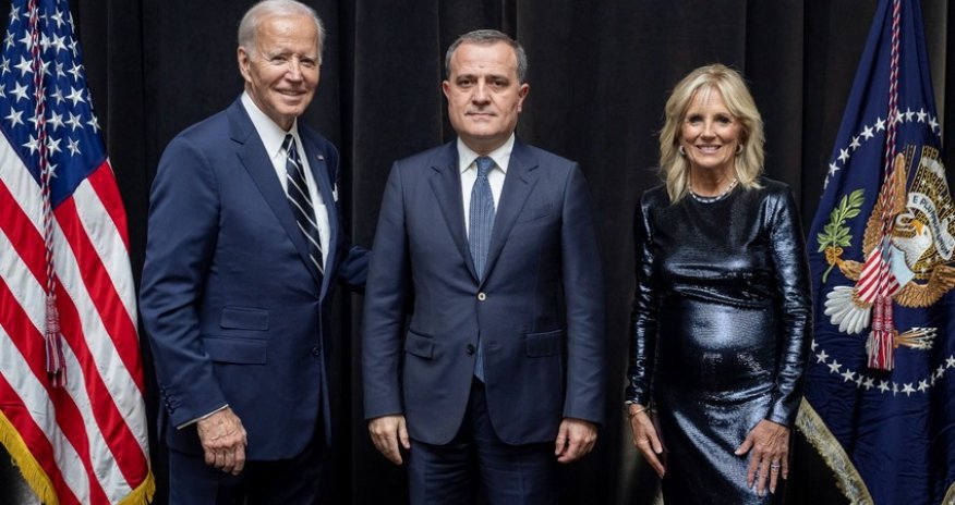 Jeyhun Bayramov attends reception hosted by Joe Biden