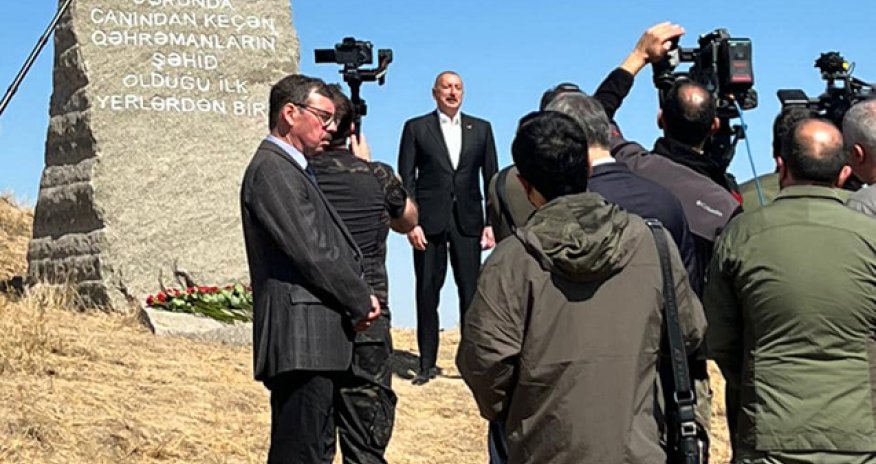 Əliyev 2020-ci ildə Azərbaycanın ilk şəhidlərini verdiyi Füzulidə 