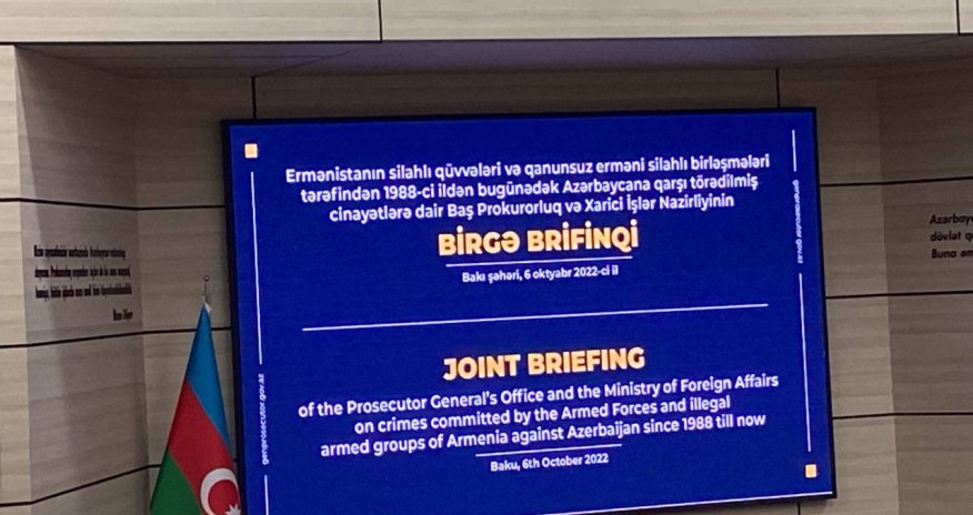 Azərbaycana qarşı törədilmiş cinayətlərdən danışılan BRİFİNQ - CANLI YAYIM