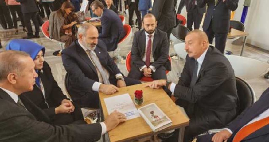 Əliyevin Ərdoğan və Paşinyanla tarixi görüşündən - FOTOLAR + VİDEO