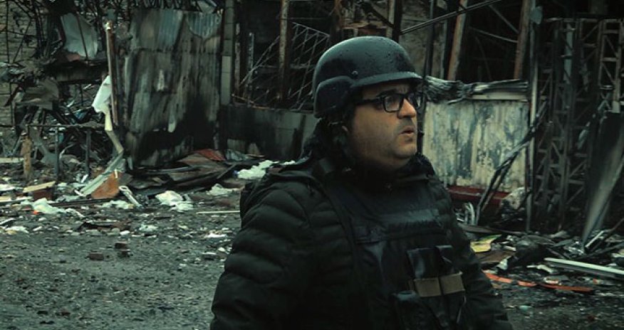 Eynulla Fətullayev Kupyansk xarabalığında - Video