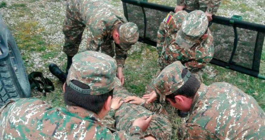 Erməni hərbçilərin təlimində partlayış - Yaralılar var