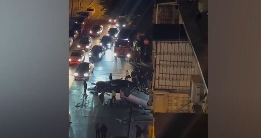 Bakıda bir neçə avtomobilin iştirakı ilə qəza baş verib