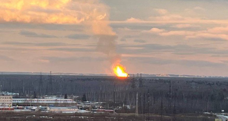 Rusiyada qaz kəmərində yanğın olub