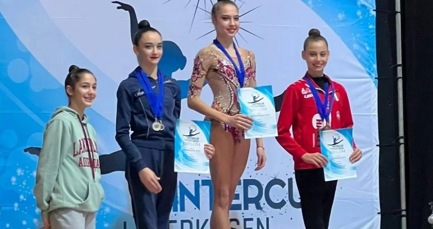 Azərbaycanın bədii gimnastı Almaniyada gümüş medal qazanıb
