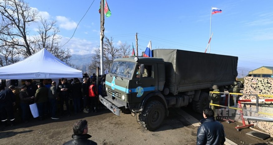 Xankəndi-Laçın yolunda sülhməramlılara məxsus təminat avtomobillərinin hərəkətinə şərait yaradılıb