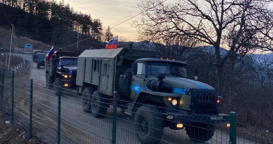 Xankəndi-Laçın yolunda  sülhməramlıların daha bir təminat avtomobilinin hərəkətinə şərait yaradılıb - YENİLƏNİB