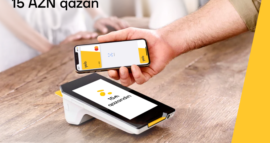 Оплачивай Apple Pay со своей Yelo Mastercard картой и зарабатывай 15 AZN!