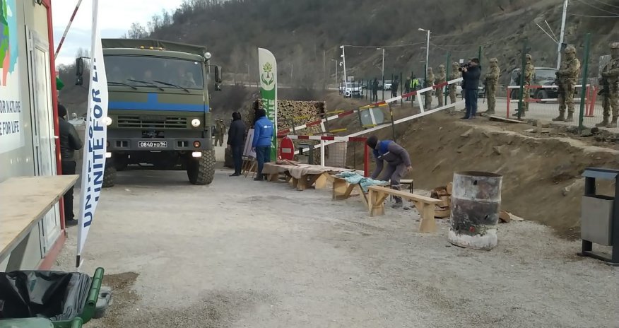 Xankəndidən Laçına sülhməramlıların daha 9 avtomobili maneəsiz keçib