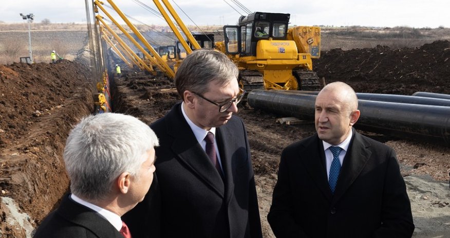 Presidents of Bulgaria, Serbia view construction of gas pipeline to pump Azerbaijani gas