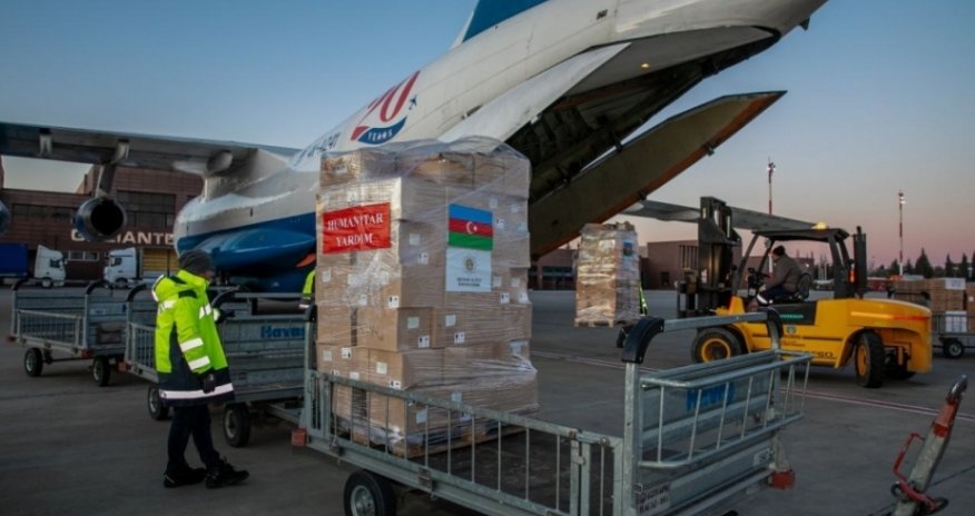 Mehriban Əliyevanın göstərişi ilə daha bir humanitar yardım təyyarəsi Türkiyəyə yola düşüb