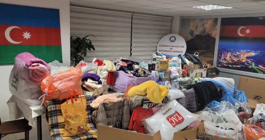 Türkiyədəki Azərbaycan diasporu zəlzələdən zərərçəkənlərə yardım edib