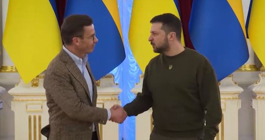 İsveçin baş naziri Ukraynaya gəldi