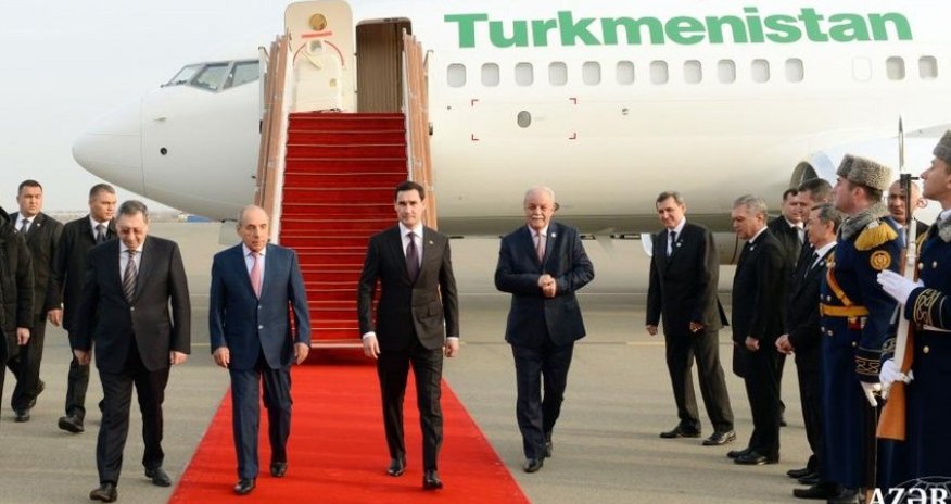 Türkmənistan Prezidenti Azərbaycana səfərə gəlib