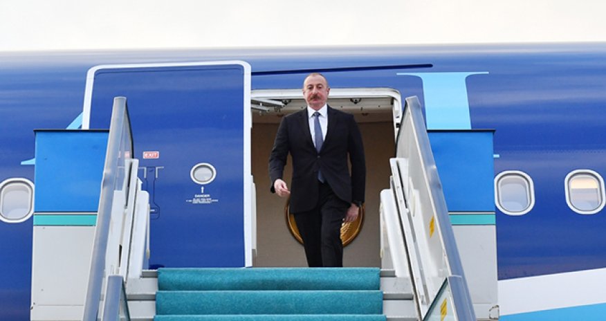 Prezident Türkiyəyə səfərə gəlib