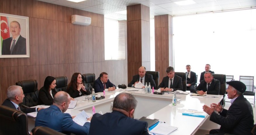 Daşınmaz Əmlakın Dövlət Kadastrı və Reyestrinin sədri Şəkidə vətəndaşları qəbul edib