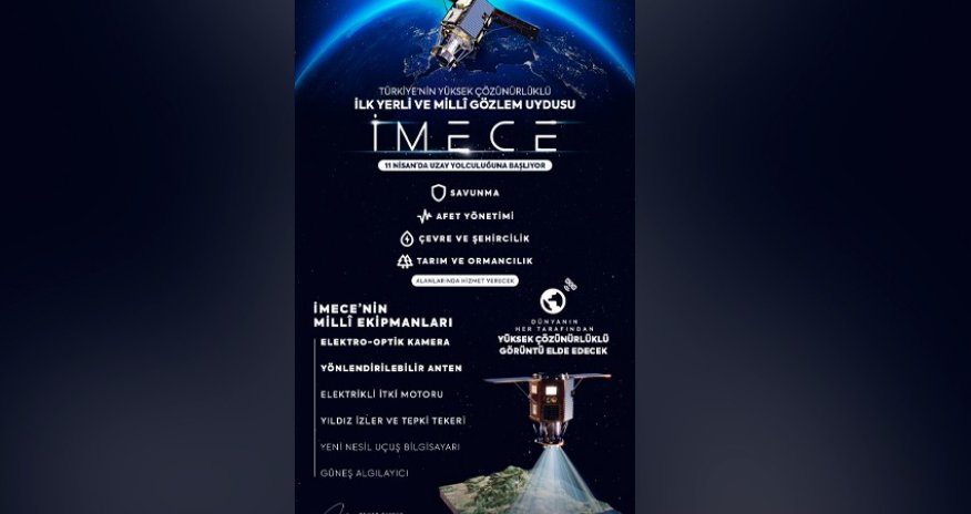 Türkiyənin ilk milli peyki aprelin 11-də orbitə buraxılacaq