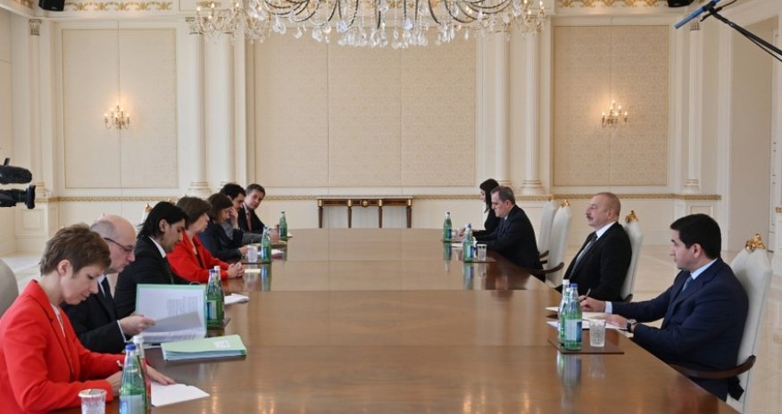 İlham Əliyev Fransanın Avropa və xarici işlər nazirini qəbul edib