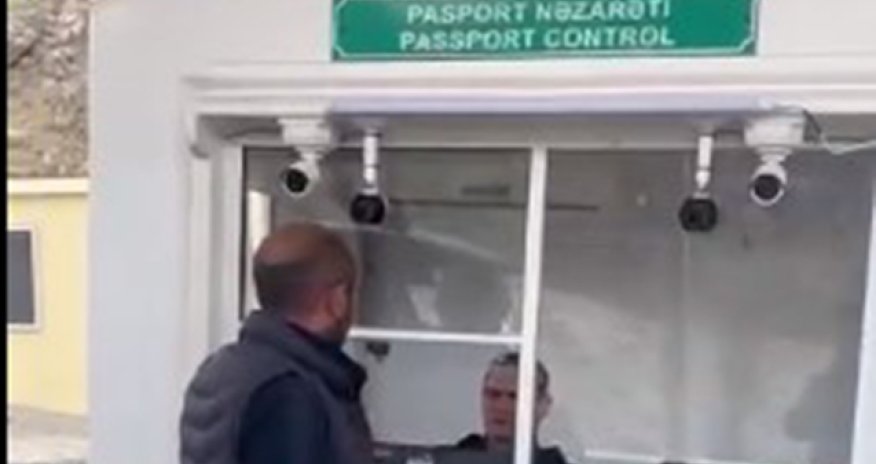 Ermənilər yeni sərhəd-buraxılış məntəqəsindən keçir - Video