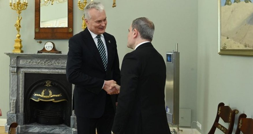 Ceyhun Bayramov Litva Prezidenti ilə görüşüb (FOTO)