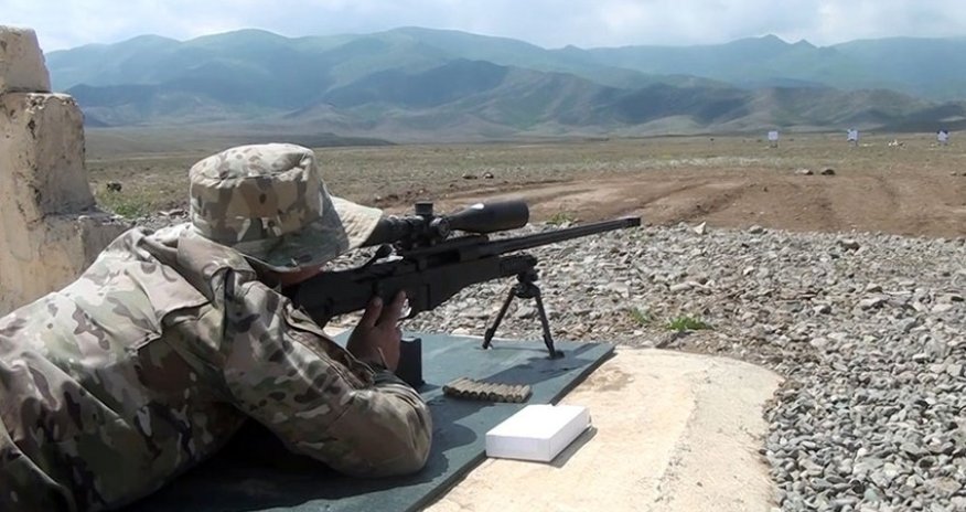 Azərbaycan Ordusunun snayperləri atış çalışmaları yerinə yetirib - VİDEO