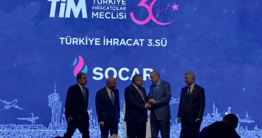 Prezident Rəcəb Tayyib Ərdoğan SOCAR-a mükafat təqdim edib