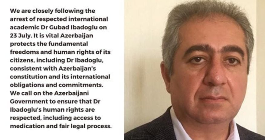 Britaniya Səfirliyi Qubad İbadoğlu ilə bağlı Azərbaycan hökumətinə müraciət edib