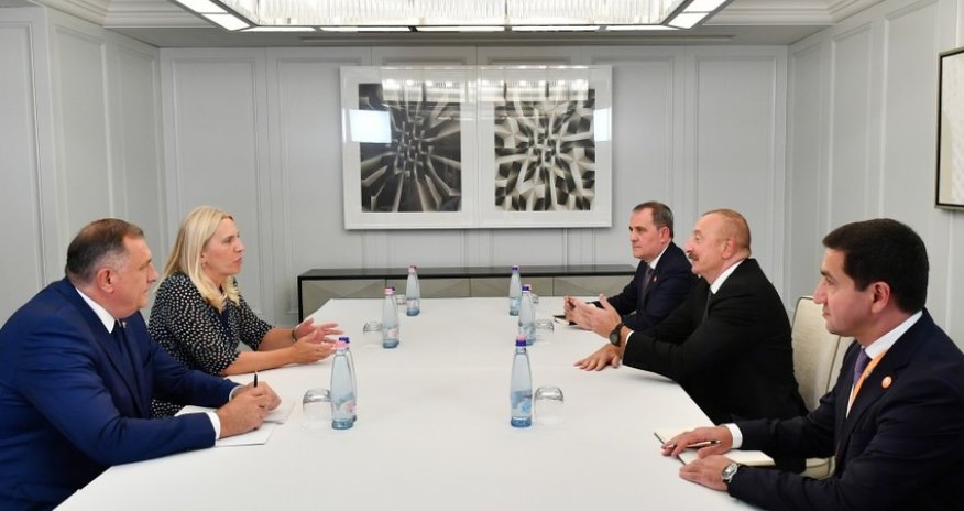 Президент Ильхам Алиев встретился с членом Президиума и президентом Республики Сербской Боснии и Герцеговины