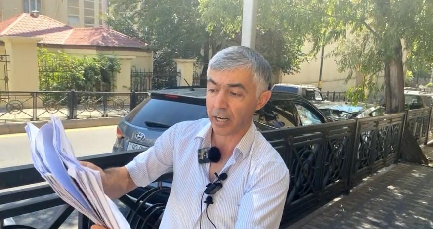 Sahibkar Baş Prokurorluğun qarşısında etiraz aksiyası keçirib - VİDEO