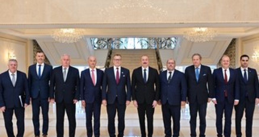 İlham Əliyev Slovakiya parlamentinin sədrini qəbul edib