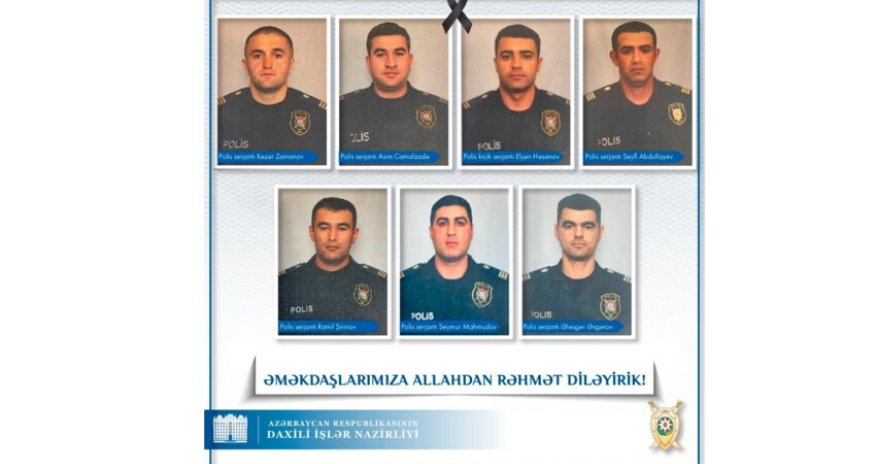Photos of police officers killed in terrorist attack in Khojavand and road accident in Fuzuli published